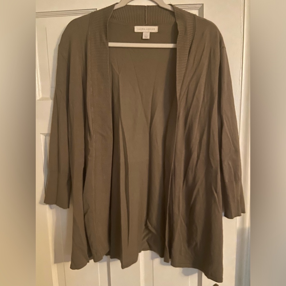 3/4 sleeve open cardigan